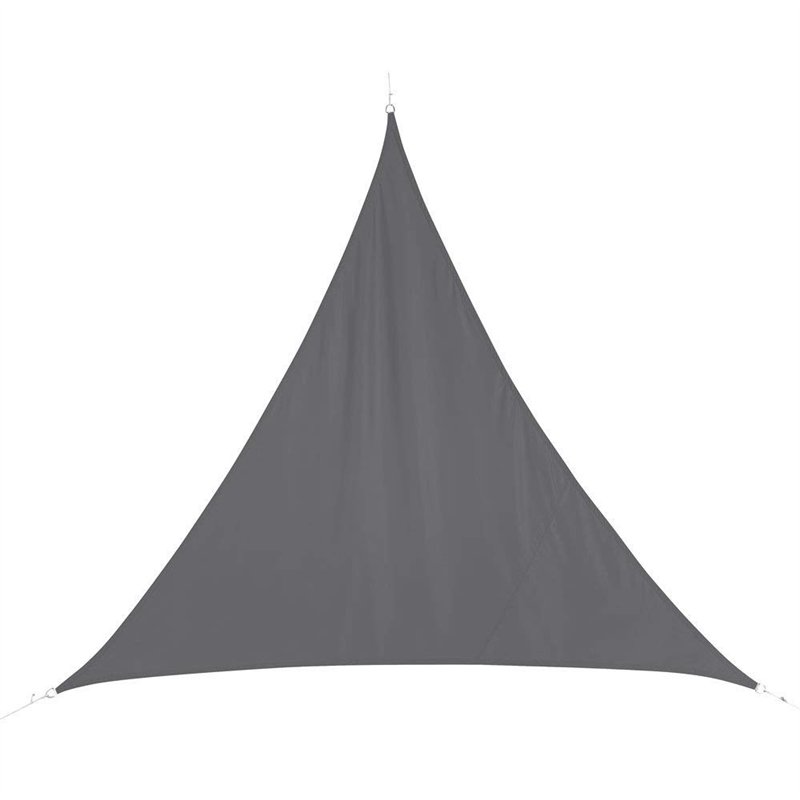 Toile Solaire Voile d'ombrage Triangulaire 5 x 5 x 5 m en Tissu déperlant - Coloris Gris