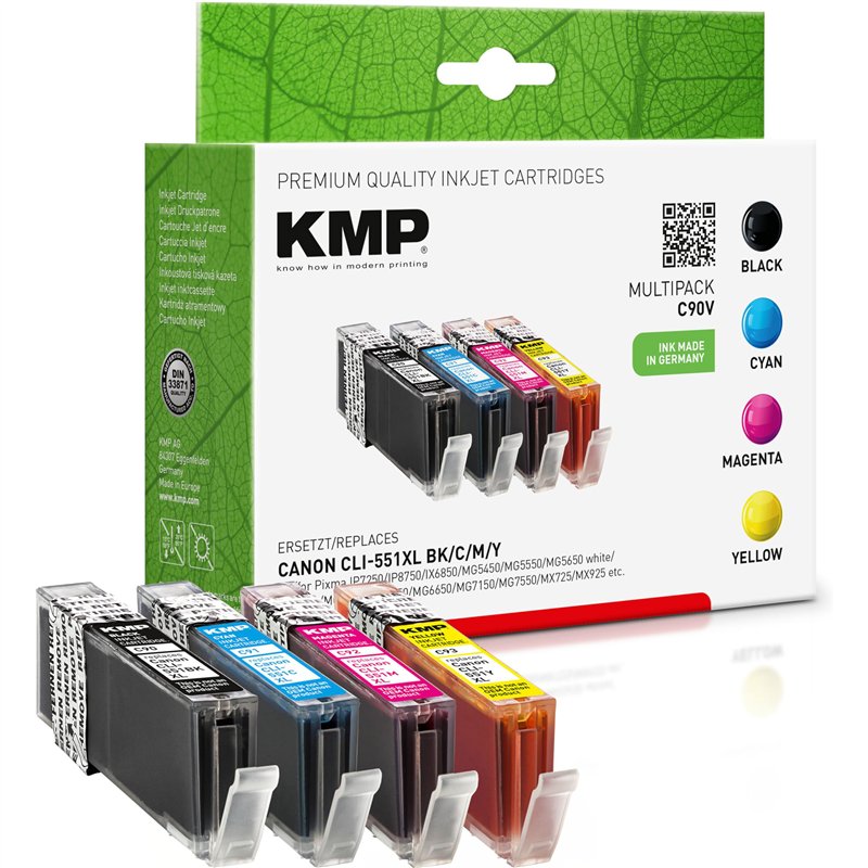 Image secondaire de KMP C90V Cartouche d'encre 4 pièce(s) Noir, Cyan, Magenta, Jaune