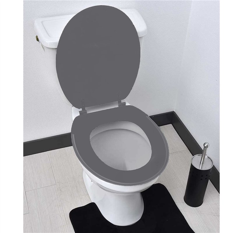 Image secondaire de Evideco 4105180 rond WC en bois moulé solide Gris 15.5