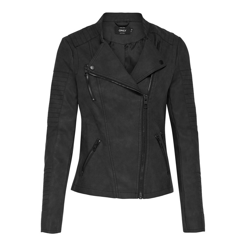 ONLY Veste de Motard en Simili-Cuir ONLAVA Veste de Motard en Simili-Cuir Black 40 Black 1 40