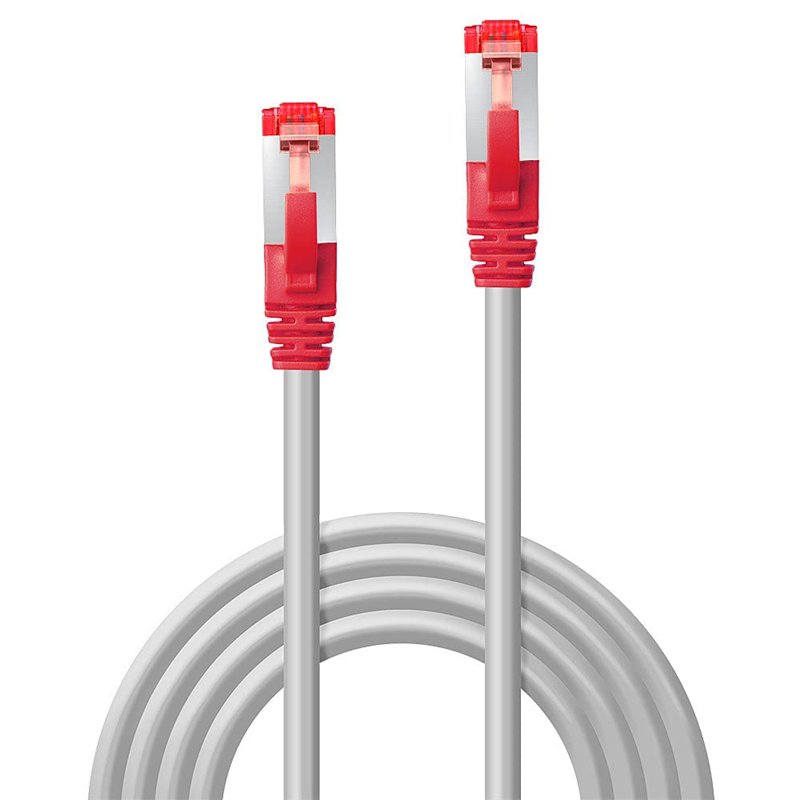 Image secondaire de LINDY 47837 RJ45 Câble réseau, câble Patch Cat 6 S/FTP 1.00 m Gris avec cliquet dencastrement 1 pc(s)