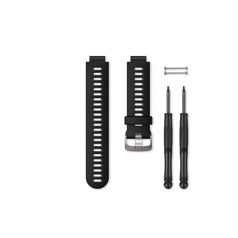Garmin Bracelet de remplacement Forerunner 735XT Silicone Noir/Gris