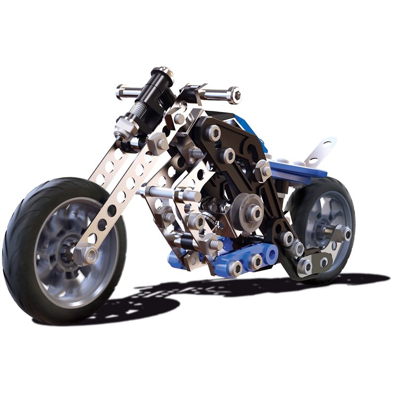 Image secondaire de MECCANO - Moto 5 MODÈLES - 5 Modèles De Véhicules Motos A Construire - Coffret Inventions avec 174 Pièces Et 2 Outils - Jeu de C