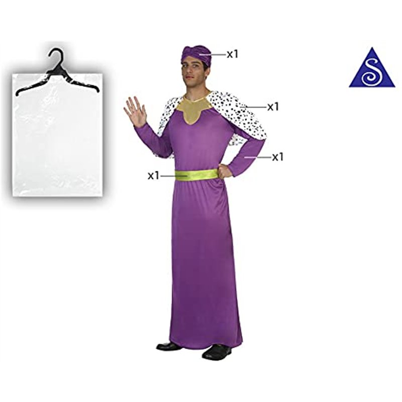 Image secondaire de ATOSA déguisement roi mage adulte homme violet XS