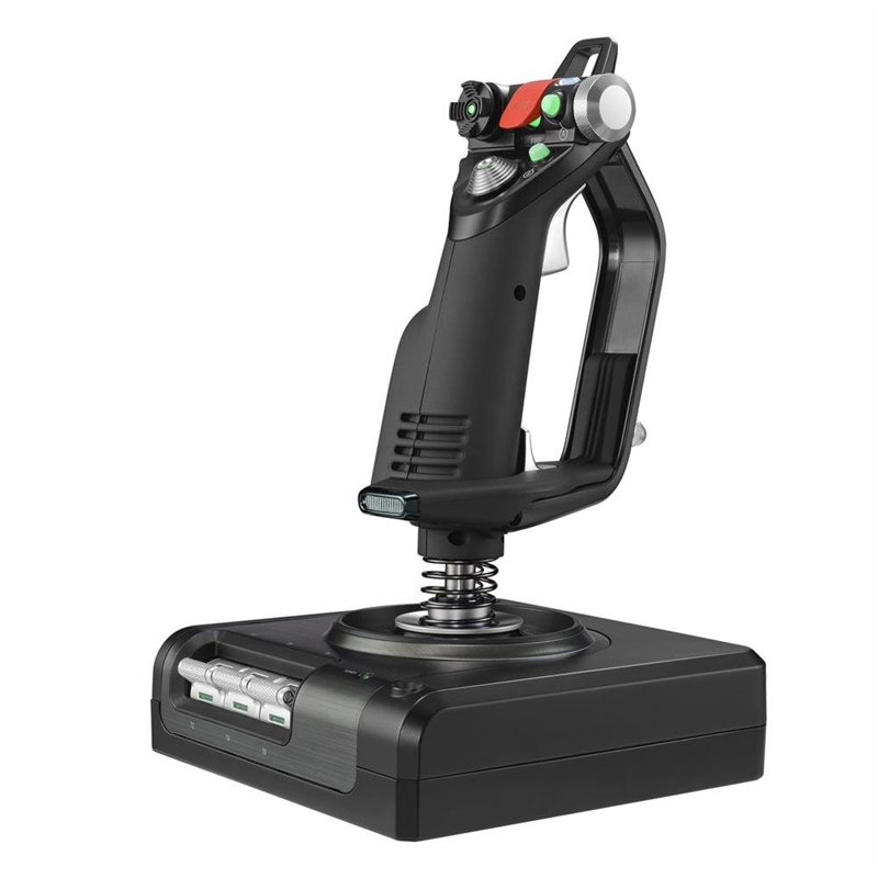 Logitech G Saitek X52 Pro Flight Système 3M avec Commande de Gaz à Pièces Métalliques et Joystick de Simulation, Ecran LCD, Doub