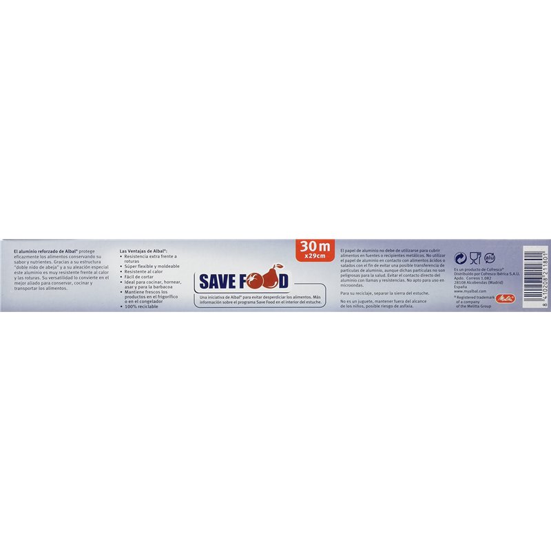 Image secondaire de Albal – Papier aluminium – Extra Résistant contre résistant aux chocs – 30 m – [Pack de 2]