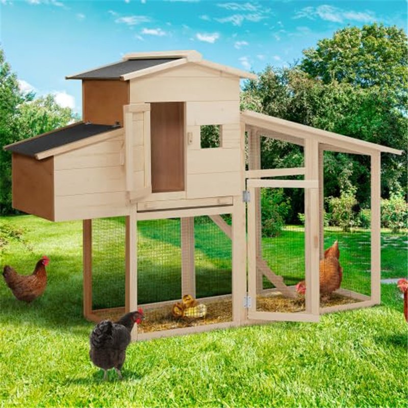 Image secondaire de IDMarket - Poulailler Comfort avec pondoir en Bois