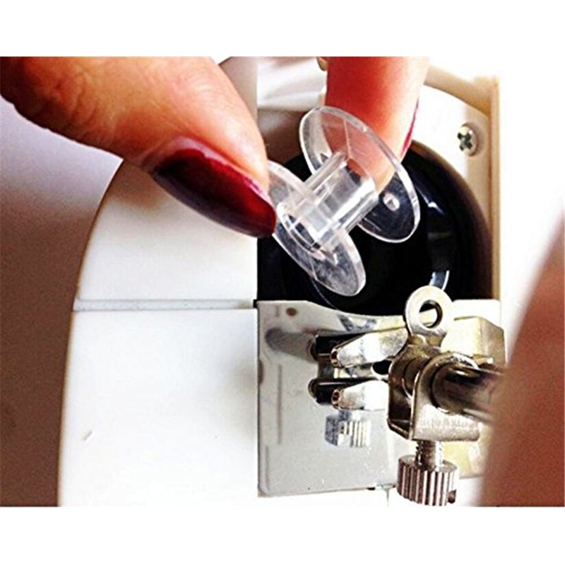 Image secondaire de JZK 25 pièces Machine à Coudre bobines pour Brother Janome Singer Elna Babylock Kenmore, Plastique Transparent