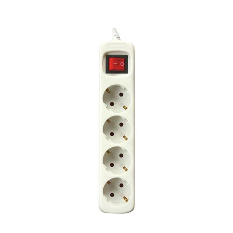 Silver Electronics 9638 – Base Électrique 4 sorties avec interrupteur (3 m) couleur blanc
