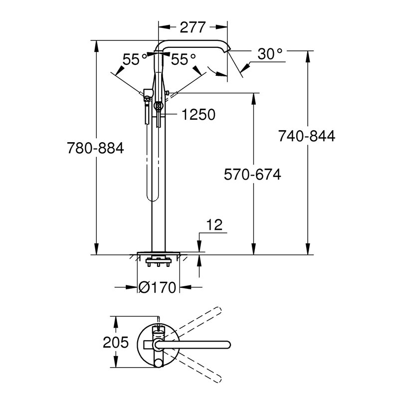 Image secondaire de GROHE 23491DC1 Essence Mitigeur Bain/Douche