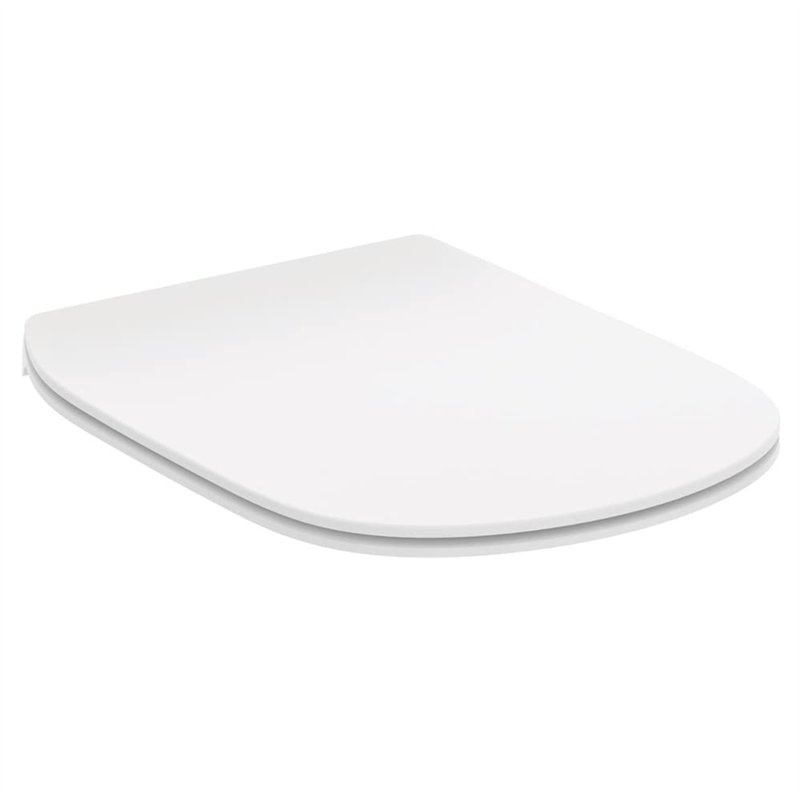Ideal Standard TESI Abattant WC, Lunette Toilette, Siège WC, Ultra-Fin, Frein De Chute Blanc, Certifié NF, Modèle authentique,T3