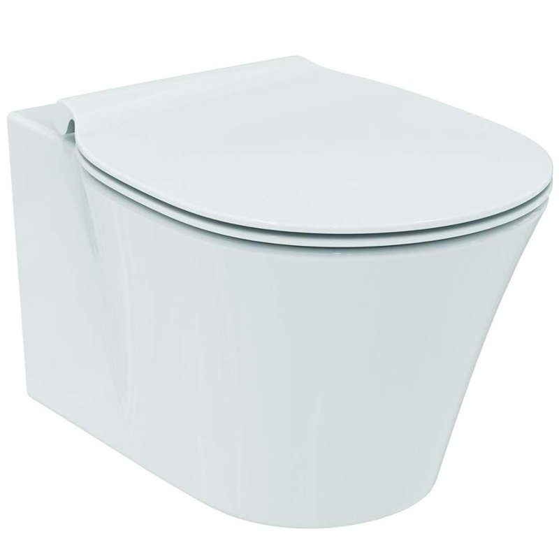 Ideal Standard Pack WC suspendu Cuvette Connect Air Aquablade + Abattant Ultrafin Frein de chute E008701