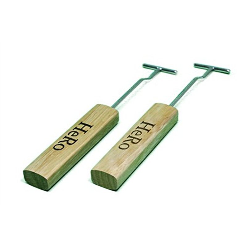 Image secondaire de Lot de 2 poignées en bois pour grille de barbecue