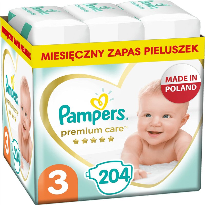 Pampers Premium Monthly Box S3 204 pièces