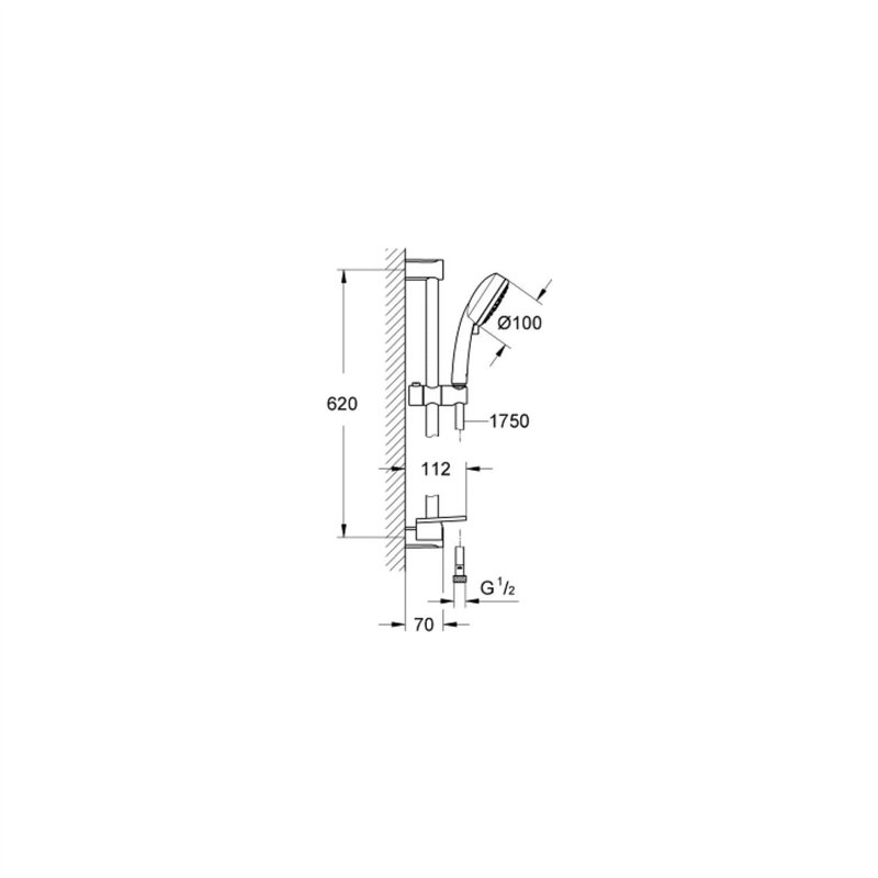 Image secondaire de Grohe 27577002 Tempesta Cosmopolitan 100 Ensemble de Douche 4 Jets, Chrome