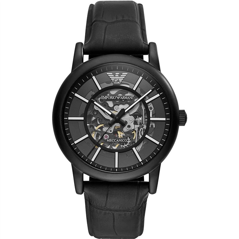 Emporio Armani Homme Analogique Quartz Montre avec Bracelet en Cuir AR60008