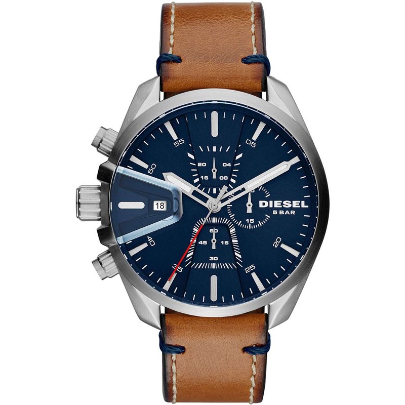Diesel Homme Chronographe Quartz Montre avec Bracelet en Cuir DZ4470