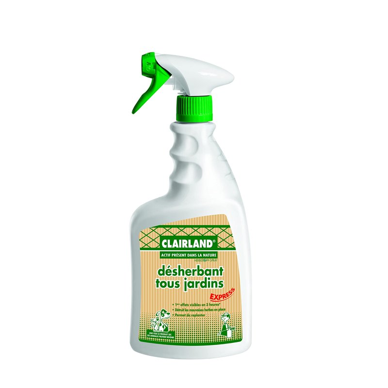 Clairland Désherbant Tous Jardins - Actif présent dans la Nature - Prêt à l'emploi 900 ML