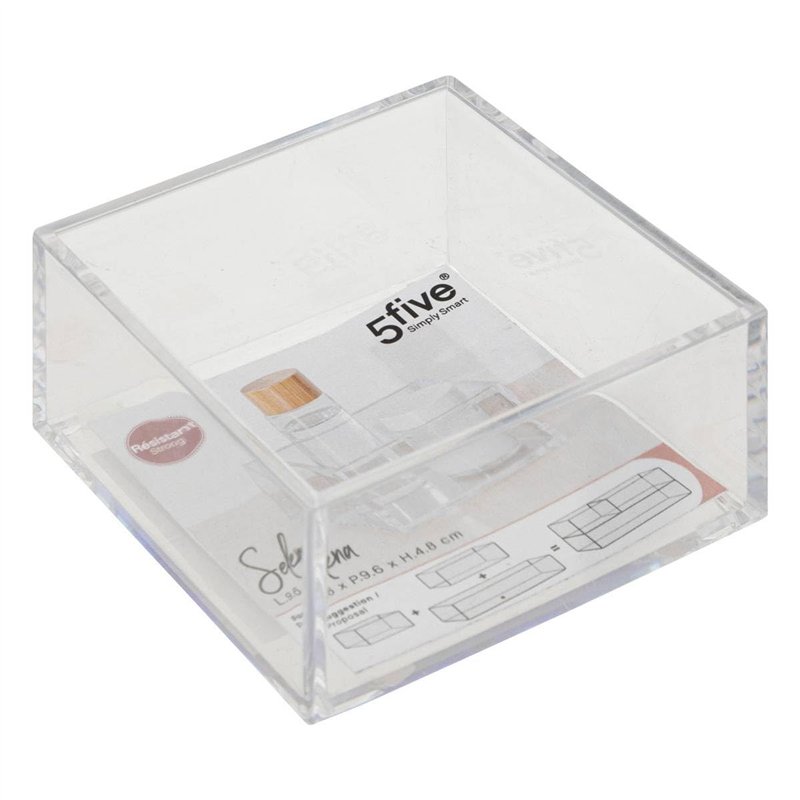 Image secondaire de 5five - organiseur selena 9,6x9,6cm transparent