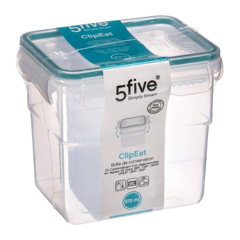 Image secondaire de 5 five simply smart Boite Rectangle Haut Clipeat - 13,3 X 10,2 X 12,2 Cm - Polypropylène
