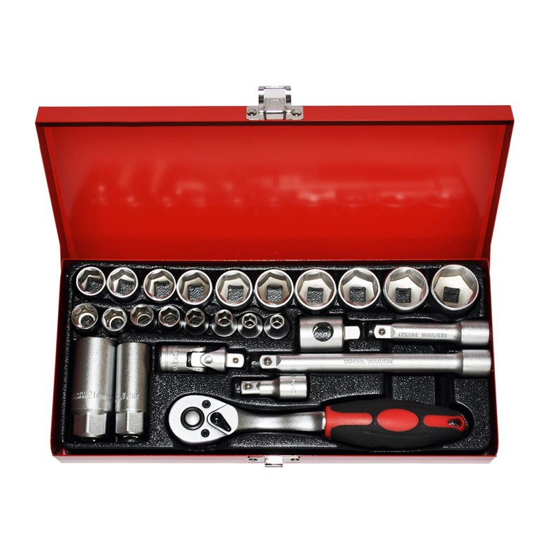 PRECISION STEEL Coffret cliquet + Douilles 3/8