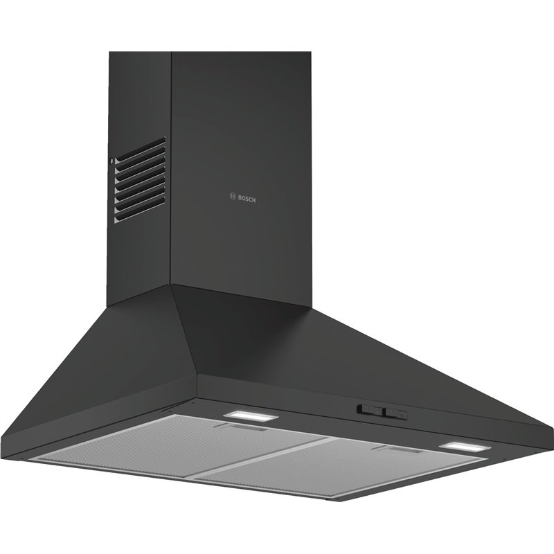 Bosch DWP64BC60 Hotte murale Série 2, 1 moteur et 3 vitesses d'aspiration, 60 cm, Noir