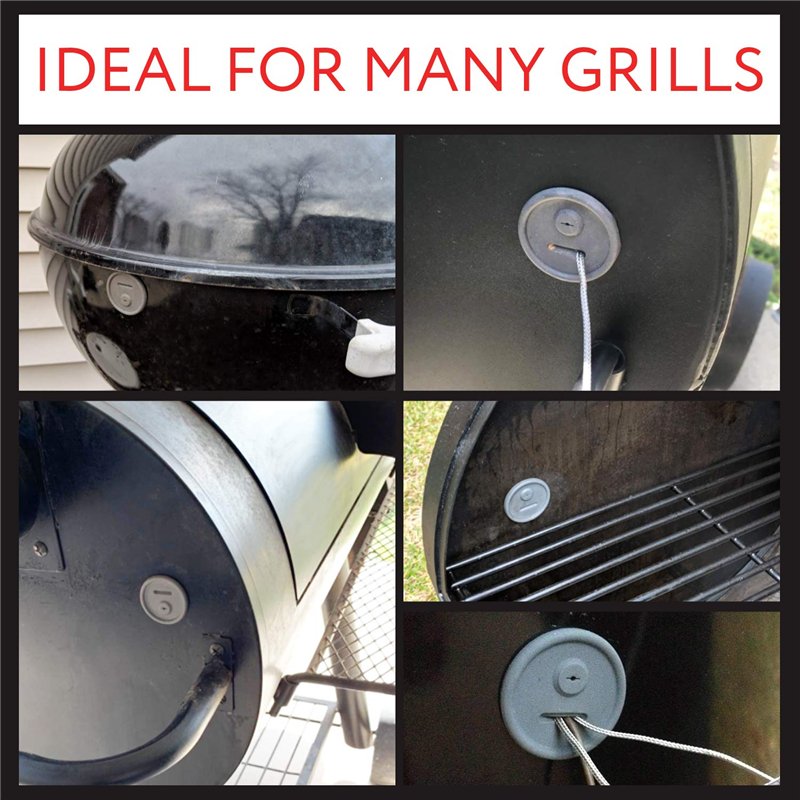 Image secondaire de Impresa Products 2 paquets de thermomètre et de sonde pour grils - Compatible avec les cuisinières Weber Smokey Mountain et plus