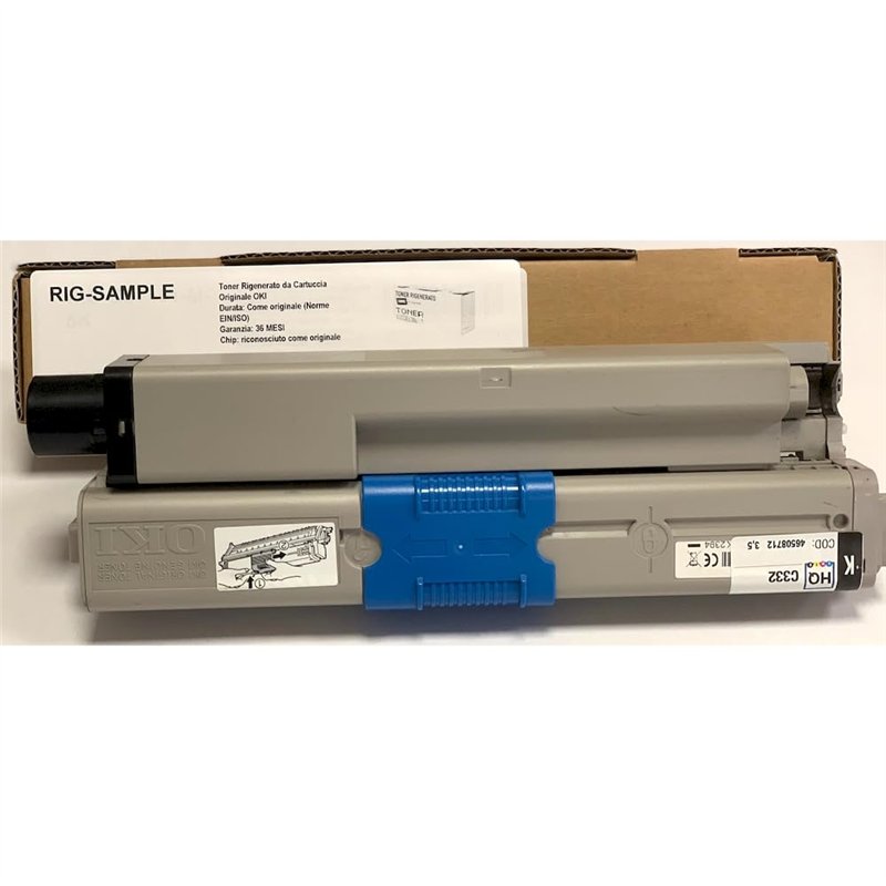 Toner OKI 44973508 pour C511dn C531dn MC562dn MC562dnw - Noir - 7.000 Pages - Régénéré Made in Italy