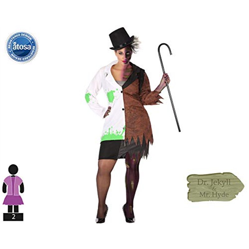Image secondaire de Atosa-53954 Atosa-53954-Costume-Déguisement Scientifique XL-Adulte, Femme, 53954, Multicolore