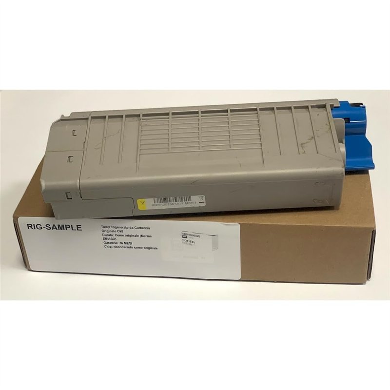 Toner OKI 45396201 pour MC770 MC780 - Jaune - 11.500 Pages - Régénéré Made in Italy