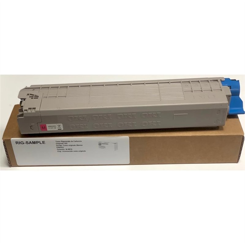 Toner OKI 45862815 pour MC873 MC 873 MC883 dn DNC dnx - Magenta - 10.000 Pages - Régénéré Made in Italy