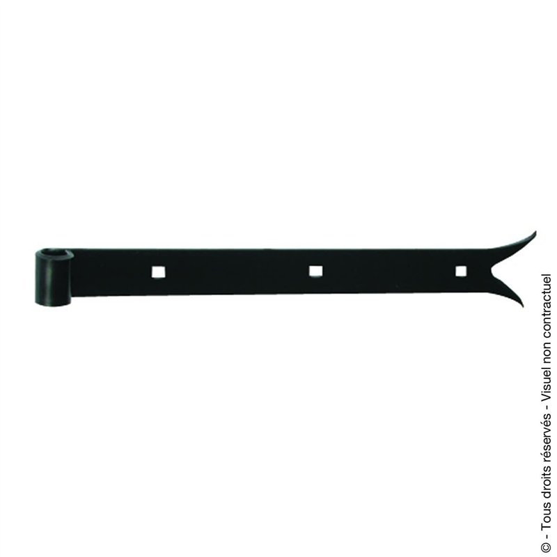 Penture queue de carpe 40x5 diamètre 16 - L (mm) : 800
