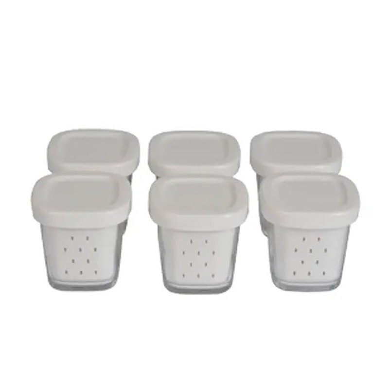 Image secondaire de Seb Lot 6 pots en verre 140 ml, Couvercle rouge, Adapté aux yaourtières Multi-Délices Express, Compatible lave-vaisselle XF10050