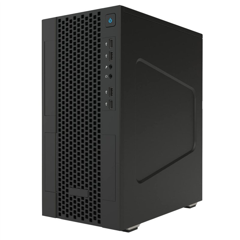 Itek SMALLCOM-P Boîtier Mini Tour mATX, USB3, 2XUSB2, Type-C, Mesh, Noir