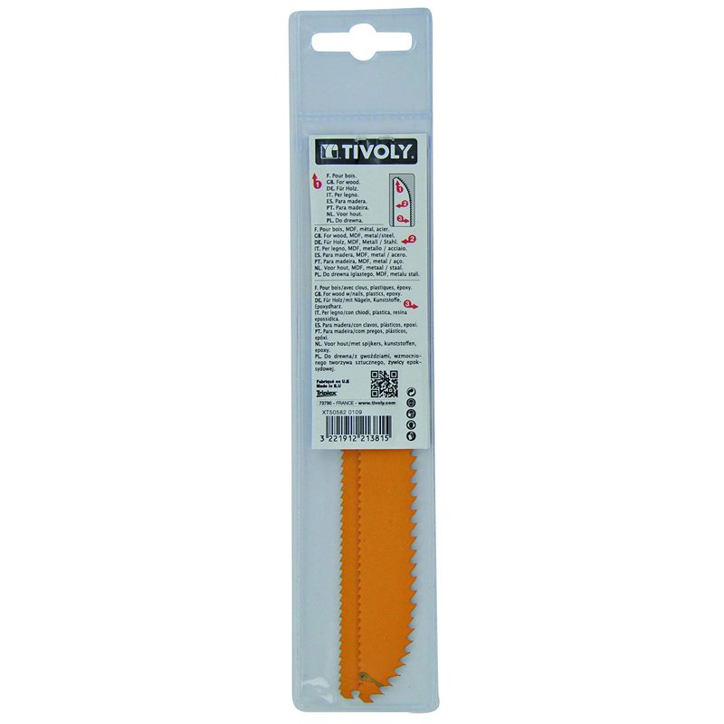 Image secondaire de Tivoly XT505820109 Lot de lames de scie sabre TECHNIC Multi-directionnelles
