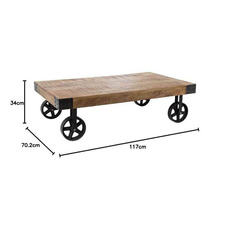 Image secondaire de Atmosphera - Table Basse Silas - métal & Bois de manguier