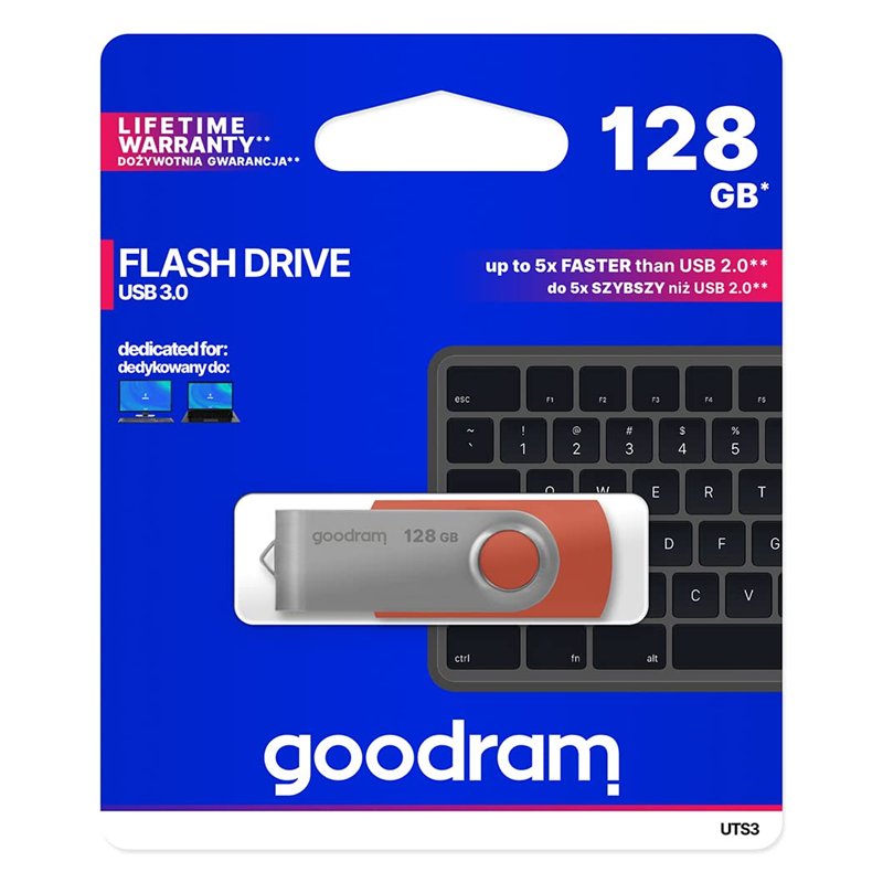 Goodram Mémoire USB 128 Go UTS3 Red USB 3.0