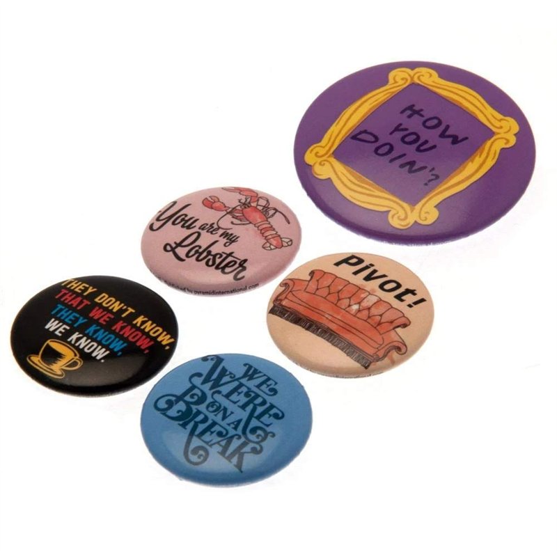 Image secondaire de AMBROSIANA Friends Badges, Alliage d'acier, Multicolore, 10 x 12,5 cm, 10 x 12.5cm, Acier allié