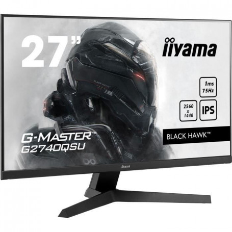 Ecran PC Gamer - IIYAMA G-Master Black Hawk - 27 QHD 2K - Dalle IPS - 1 ms - 75H 269,99 €