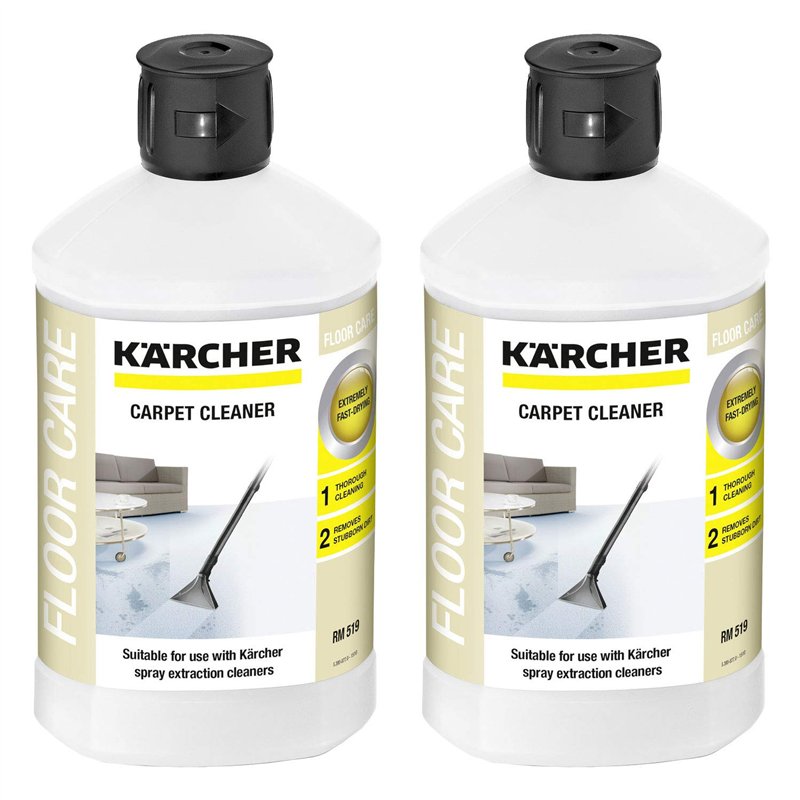 2x Kärcher RM 519 Nettoyant moquettes et tapis 3 en 1 (1000ml)