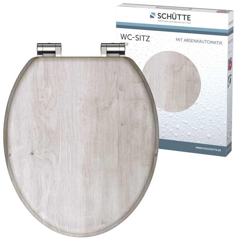 Schütte 80192 Light Wood Abattant WC, Motif