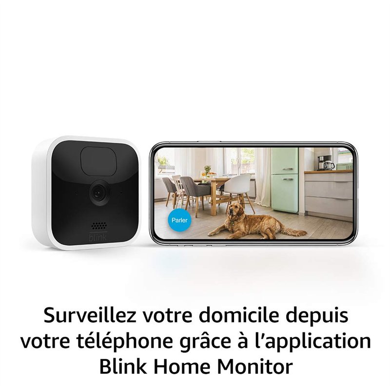 Image secondaire de Blink Indoor, Caméra de surveillance HD sans fil avec deux ans d'autonomie, détection des mouvements et audio bidirectionnel, fo