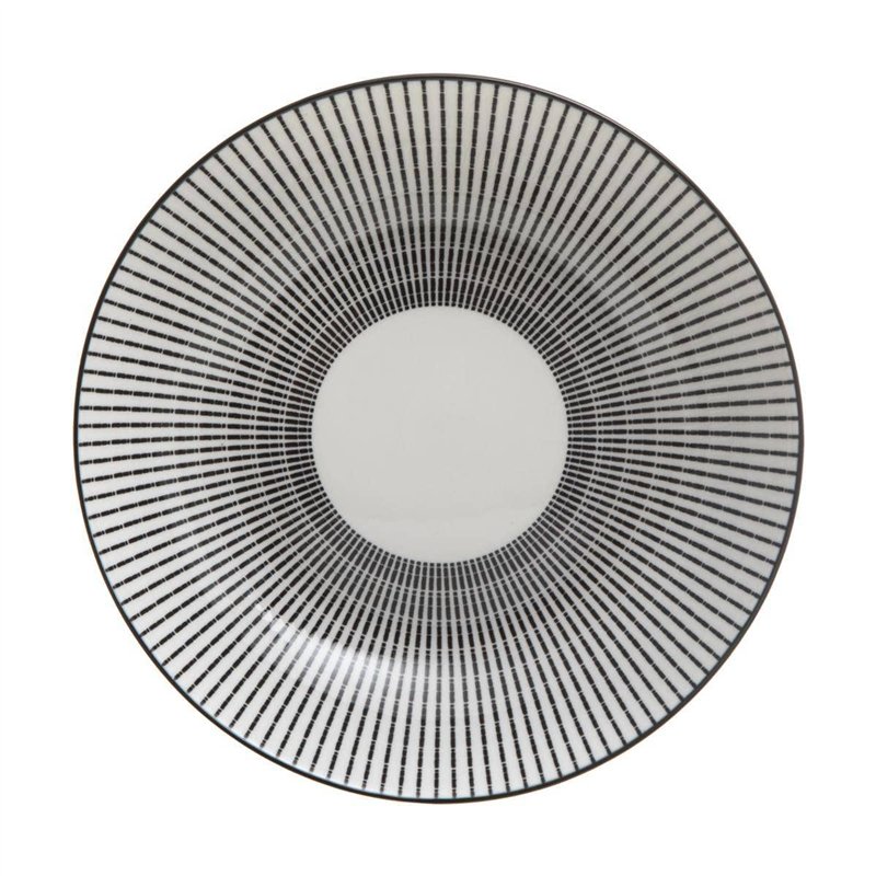 SG Secret de Gourmet - Set de 6 Assiettes Creuses Lunis - Noir - D 20,5 Cm
