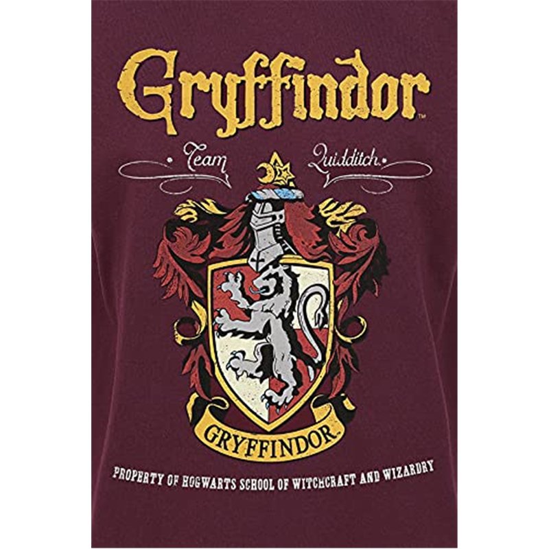 Image secondaire de Harry Potter Gryffondor Homme T-Shirt Manches Courtes Rouge L 100% Coton Regular/Coupe Standard