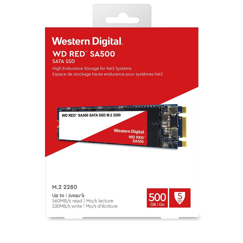 Image secondaire de WD Red SA500 NAS SATA SSD WDS500G1R0B Disque SSD 500 Go Interne M.2 2280 SATA 6 Go/s