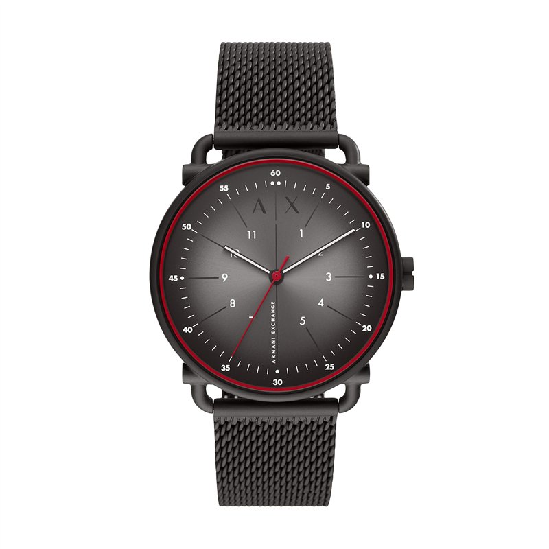 Armani Exchange Montre pour Homme, Trois Aiguilles, Acier Inoxydable Ton Noir, AX2902