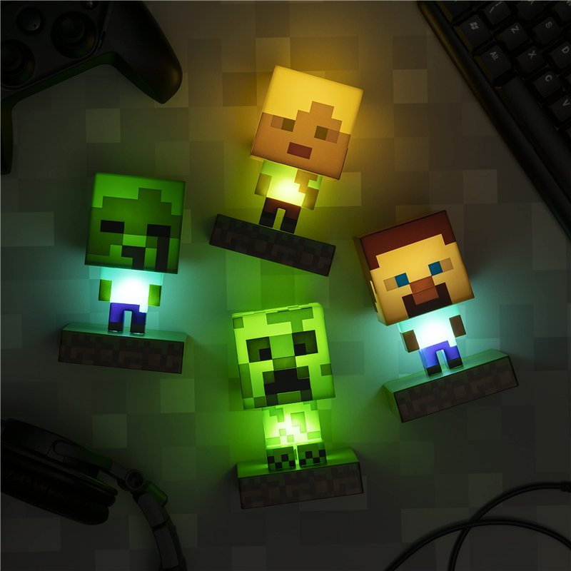 Image secondaire de Paladone Lumière Icone Minecraft Alex BDP | Mini Veilleuse Fun Pixelisée | Très Lumineux à Collectionner, Multicolore