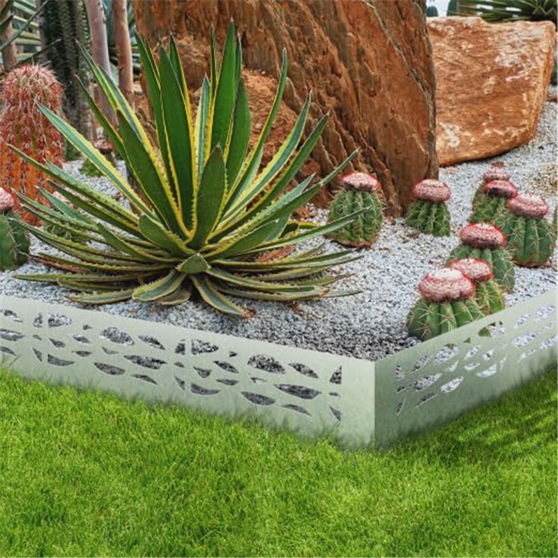 Image secondaire de IDMarket - Bordurette de Jardin x5 Acier ajouré Flexible L. 5 x H. 0.18 M