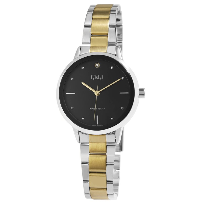 Q&Q Montre analogique pour femme avec cadran bleu - QB97J402Y, Chaîne