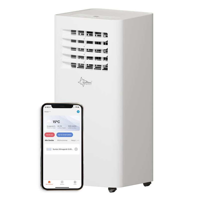 SUNTEC Climatiseur Mobile CoolFixx 2.6 Eco R290 - Climatiseur Portable, Déshumidificateur, Ventilateur, Minuterie programmable,